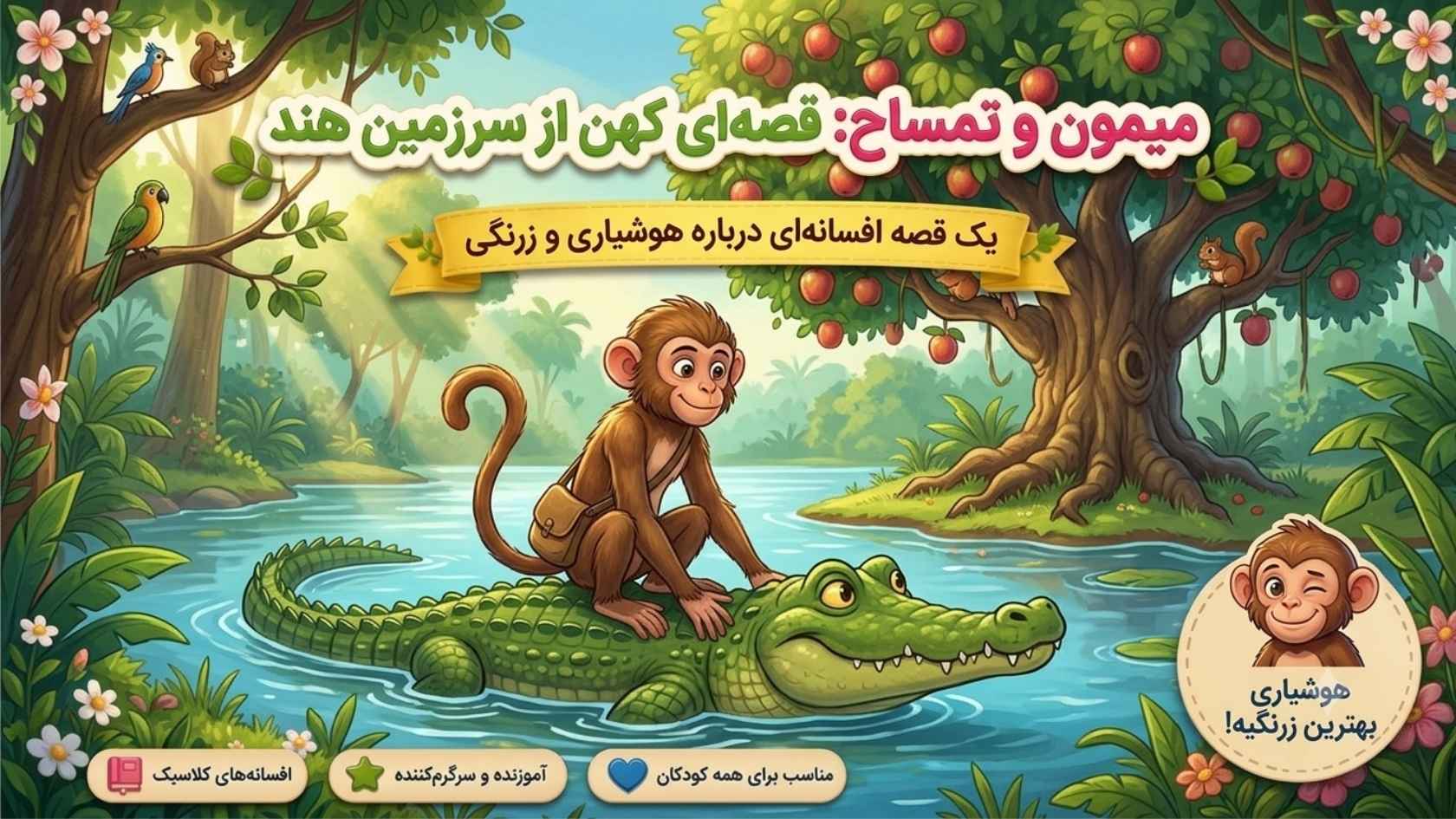 میمون و تمساح