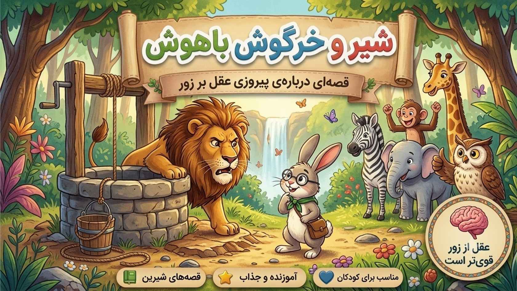 شیر زرنگ و خرگوش باهوش