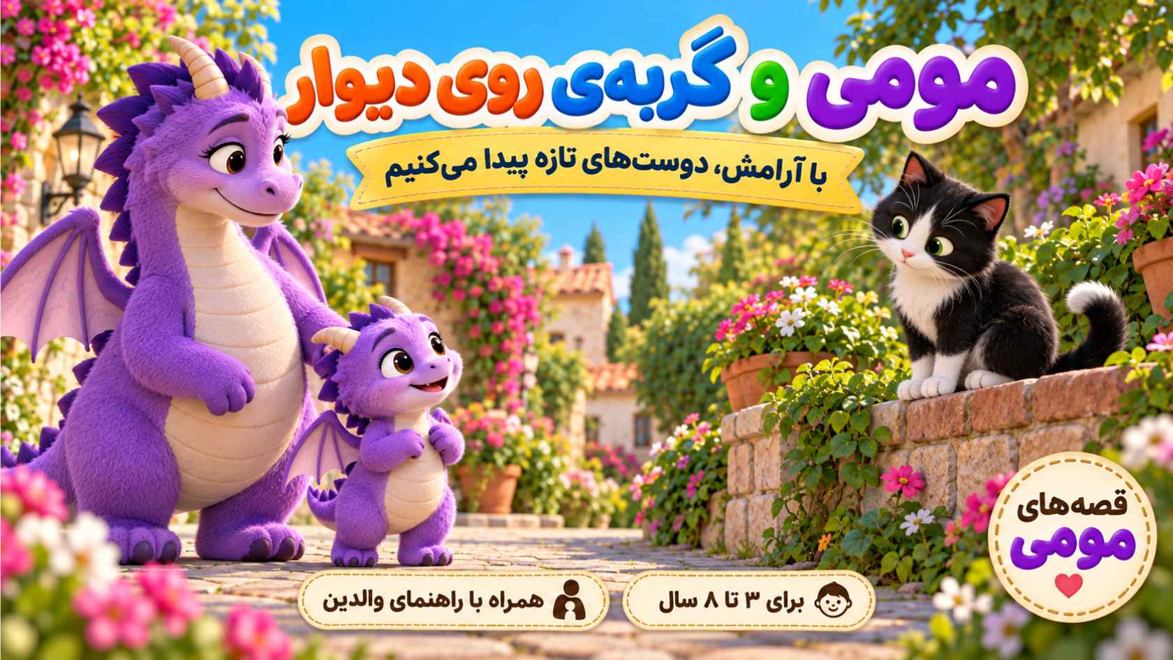 مومی و گربه‌ی روی دیوار؛ قصه‌ای برای ترس از گربه