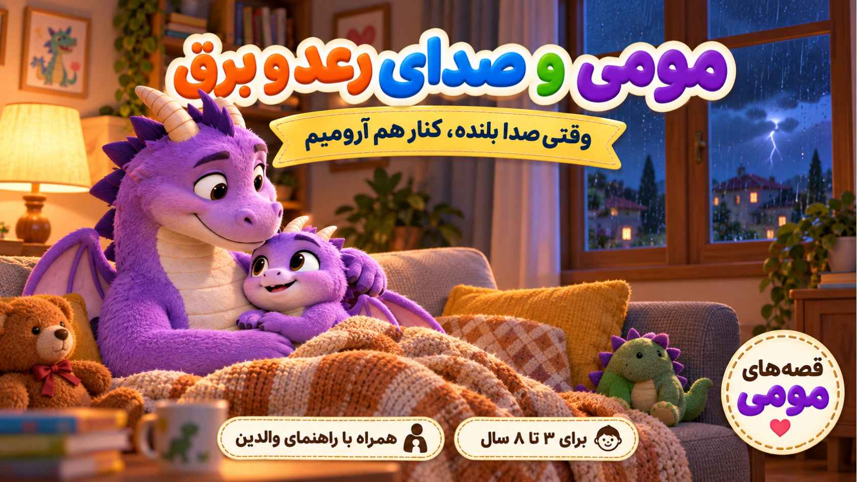مومی و صدای رعد و برق؛ قصه‌ای برای ترس از صدای بلند